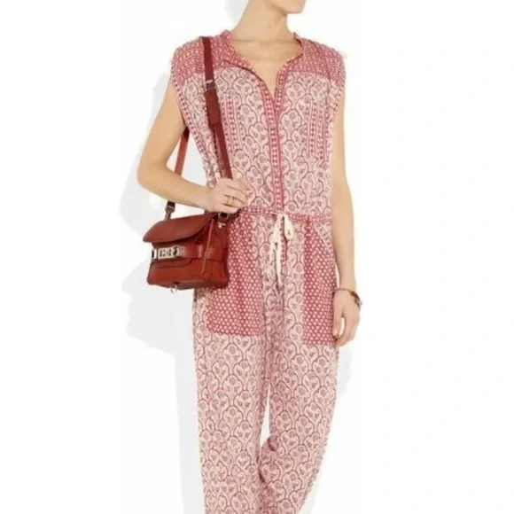 ISABEL MARANT ETOILE "Heko" Jumpsuit SZ 42 Pink Playsuit Overall - Picture 1 of 7